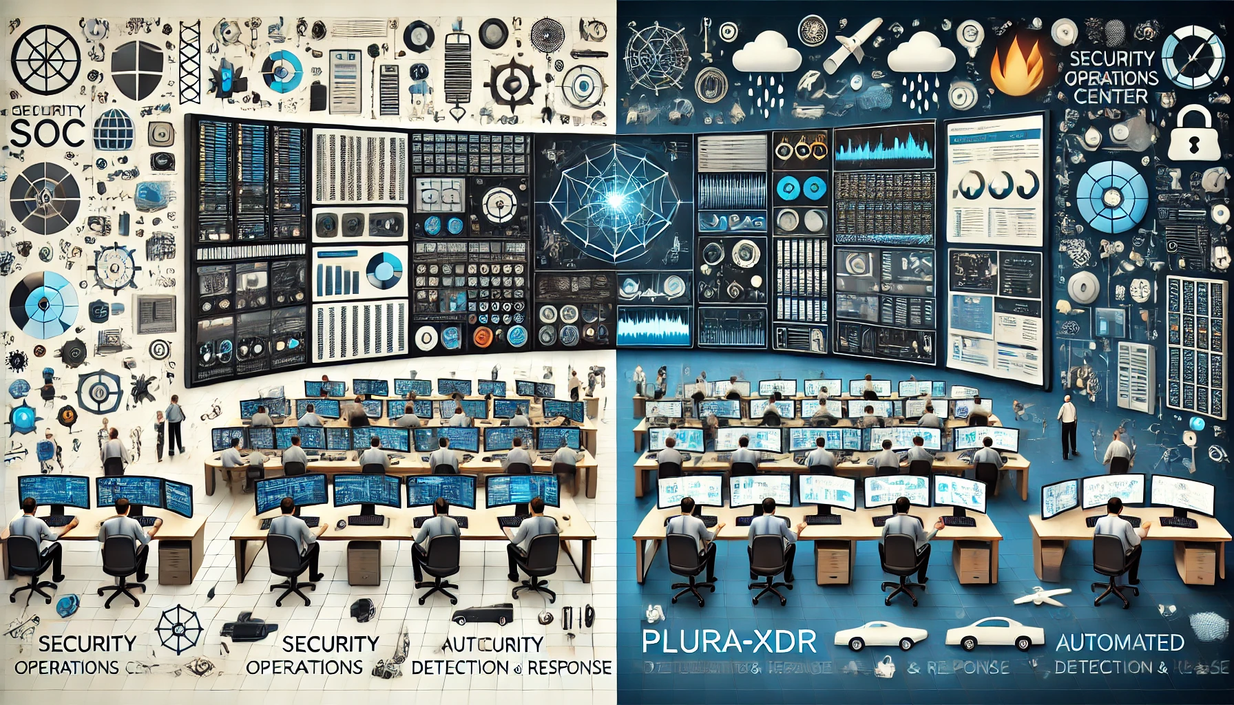 従来の SOC と PLURA-XDR の違い