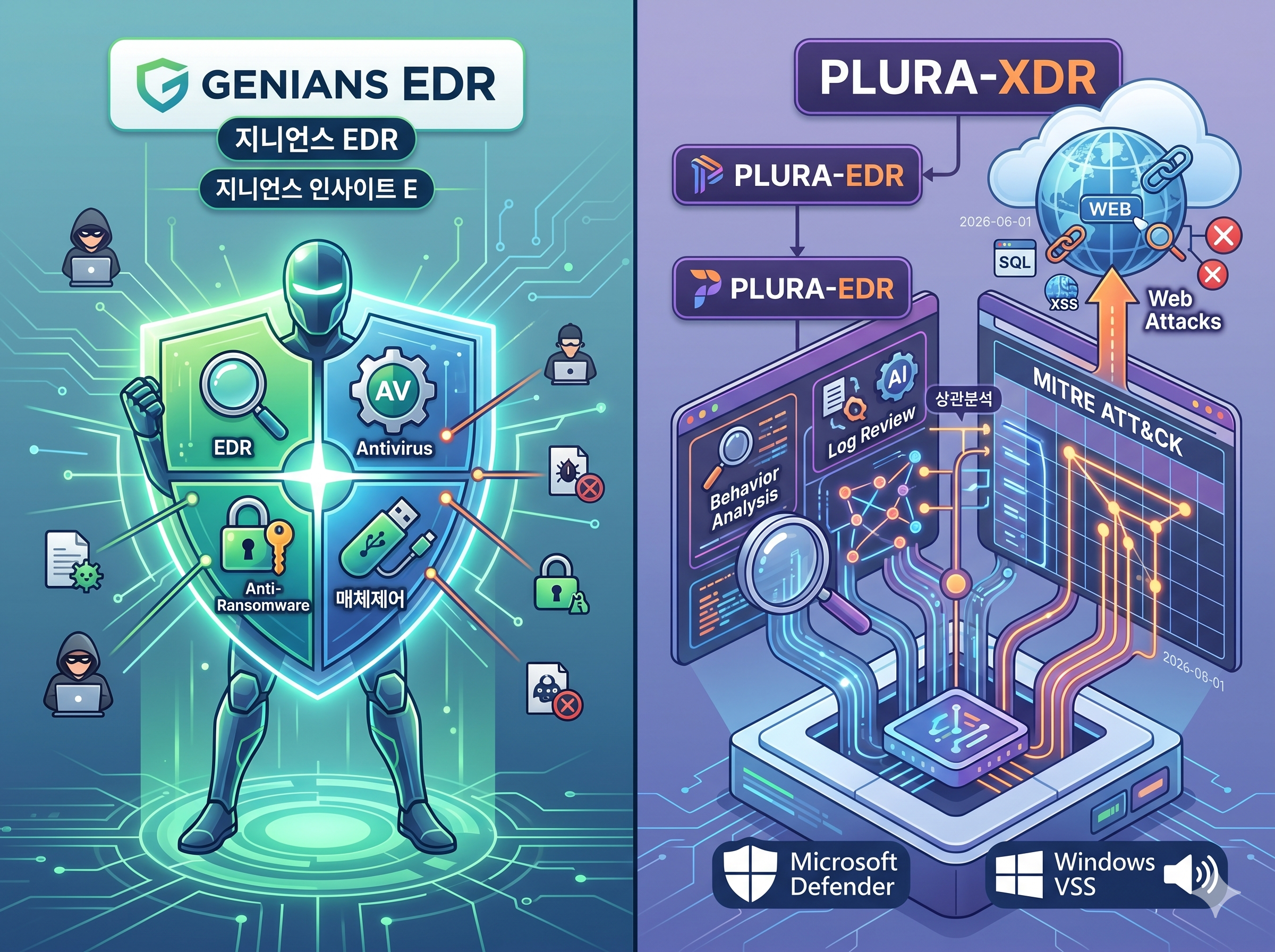 지니언스 EDR과 PLURA-EDR, 무엇이 어떻게 다른가?