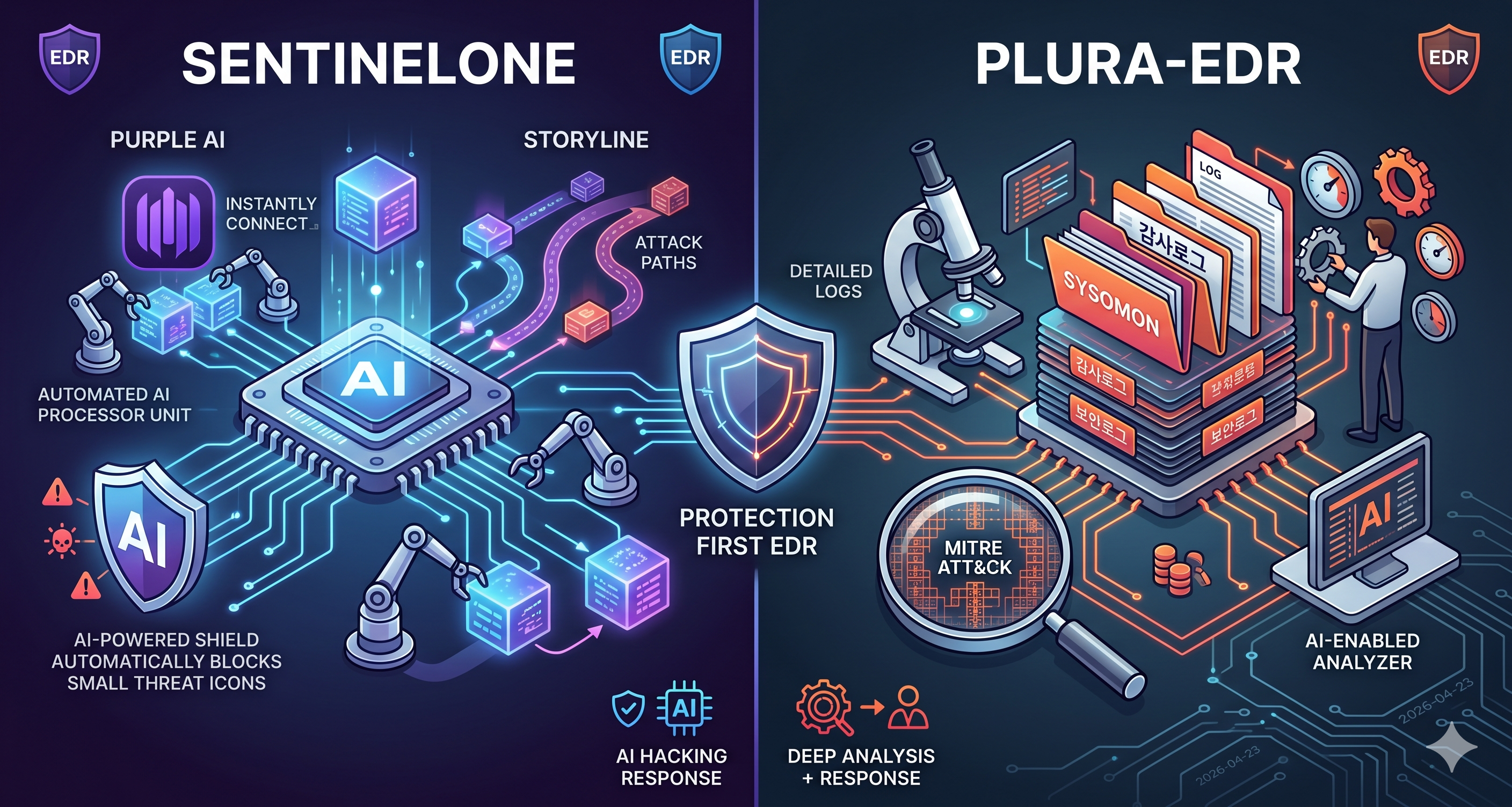 SentinelOne과 PLURA-EDR, 무엇이 어떻게 다른가?